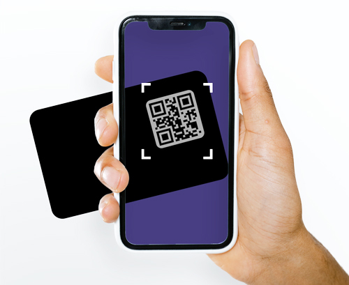 Scan QR code and share digital business cards