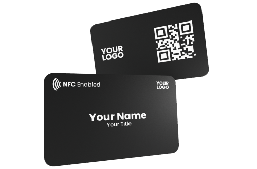 Black digital card with sleek design