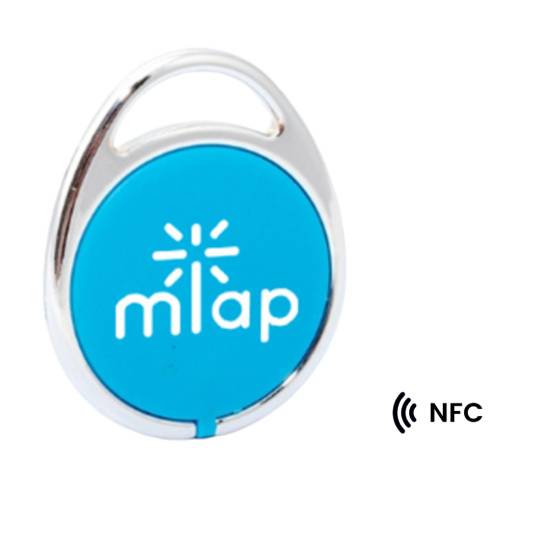 Blue NFC key fob digital card