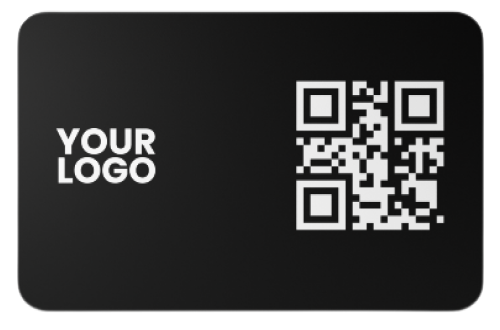 Digital business card in black style