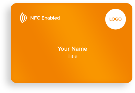 Digital business card, orange color