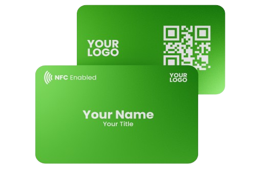 Green business card with green design