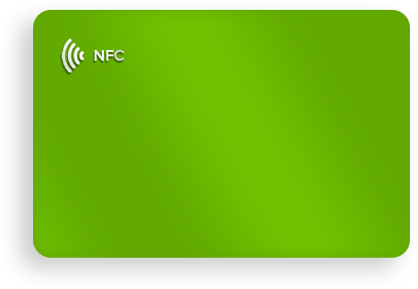 Green card with NFC technology