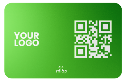 Green digital card, modern design