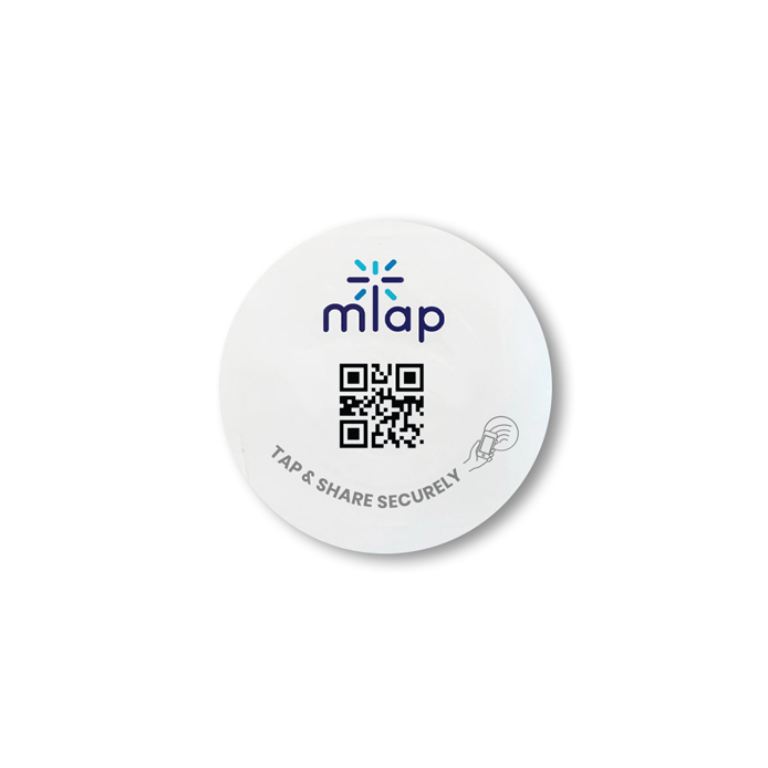 NFC circle tag with large QR code