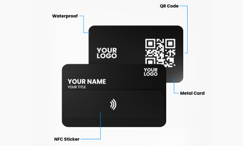 NFC black metal card design