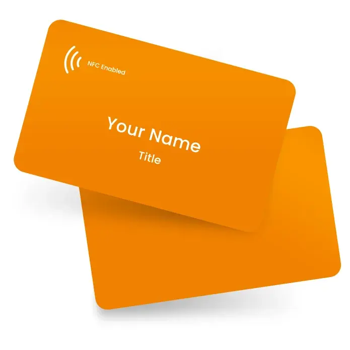 Orange digital business card design