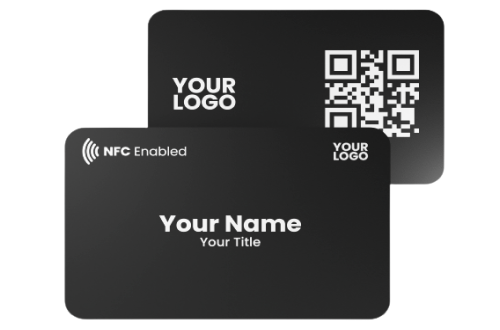 Professional black digital business card