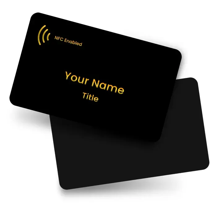 Professional black NFC business card