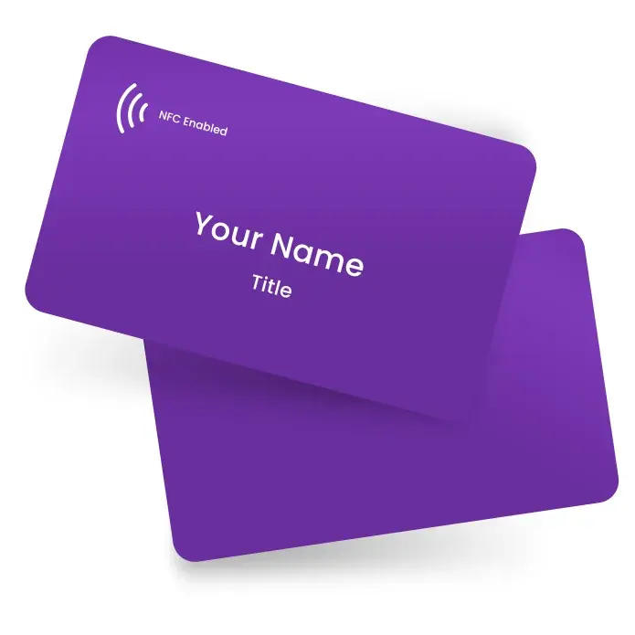 Purple digital business card design