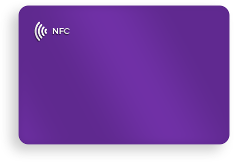 Purple NFC digital card design