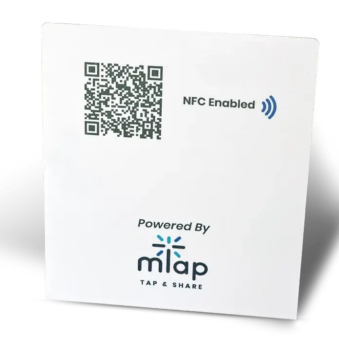 Table stand NFC digital card