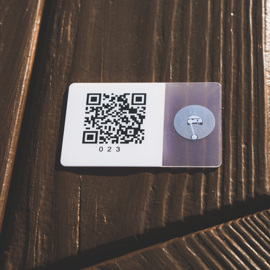 Transparent NFC business card