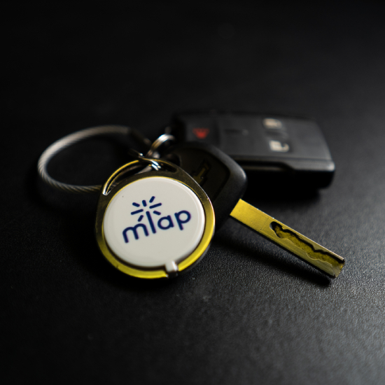 White key fob with NFC