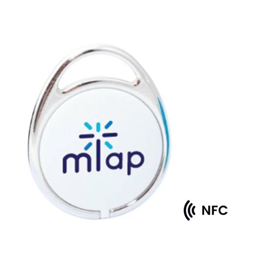 White NFC key fob card view