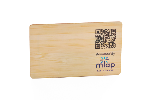 Wooden NFC card, front design