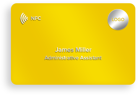 yellow digital business card design