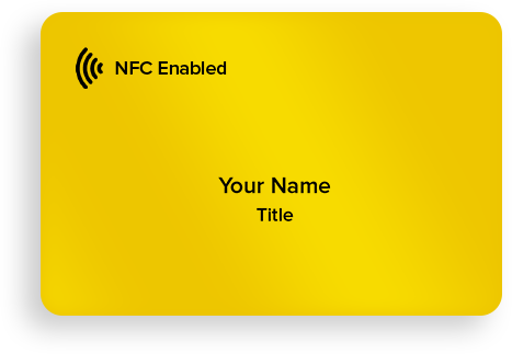 Yellow NFC digital business card-design