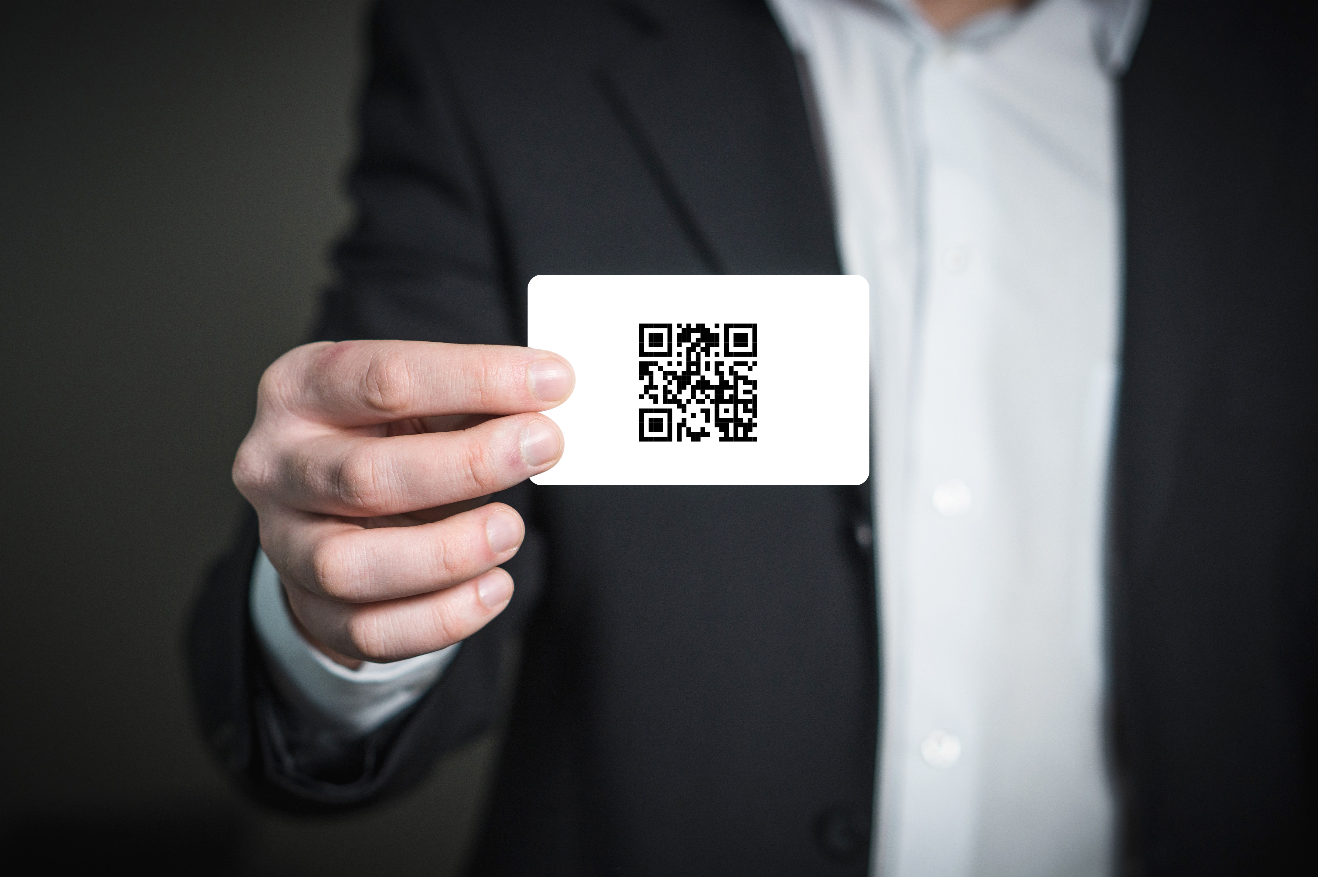 business card with qr code
