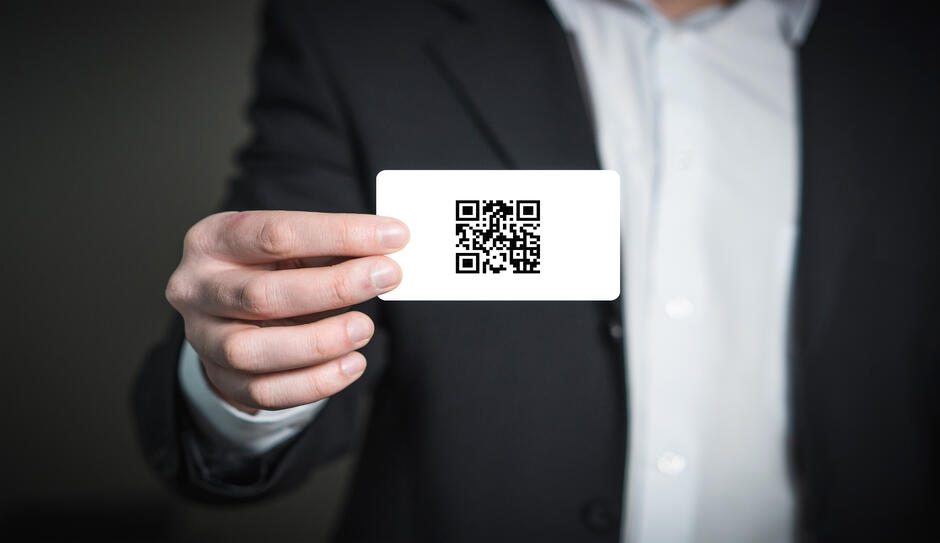QR code on business card
